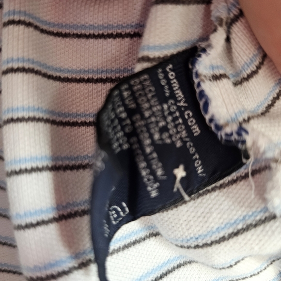 Tommy Hilfiger 100% Cotton Striped Classic Polo Large - Picture 3 of 3